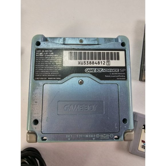 Nintendo Game Boy Advance SP Pearl Blue Bundle W/ 7 Games & Charger - Picture 8 of 10